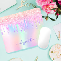 Glitter Iridescent unicorn regenboogmonogram