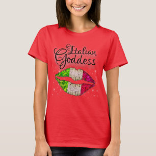Glitter Italy Diva Princess Goddess Italië T-shirt