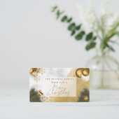 Glitter jaar en kerstfeestdag voor marmer informatiekaartje (Staand voorkant)