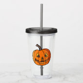 Glitter Jack O'Lantern Acryl Drinkbeker (Voorkant)