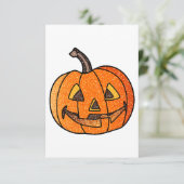 Glitter Jack O'Lantern Bedankkaart (Staand voorkant)