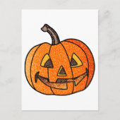 Glitter Jack O'Lantern Briefkaart (Voorkant)
