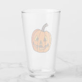 Glitter Jack O'Lantern Glas (Achterkant)