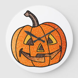 Glitter Jack O'Lantern Grote Klok