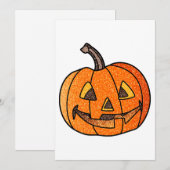 Glitter Jack O'Lantern Kaart (Voorkant / Achterkant)
