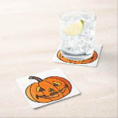 Glitter Jack O'Lantern Kartonnen Onderzetters (Insitu)