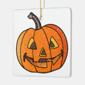 Glitter Jack O'Lantern Keramisch Ornament (Links)