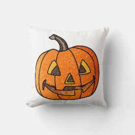 Glitter Jack O'Lantern Kussen