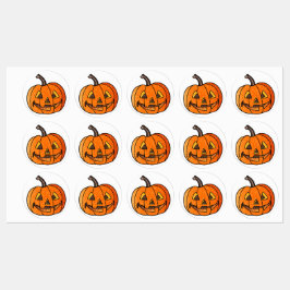 Glitter Jack O'Lantern Labels