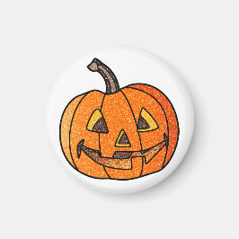Glitter Jack O'Lantern Magneet