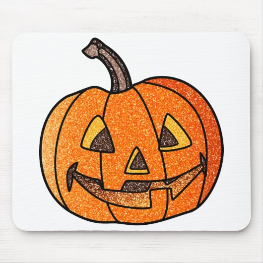 Glitter Jack O'Lantern Muismat (Voorkant)
