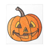 Glitter Jack O'Lantern Notitieblok (Voorkant)