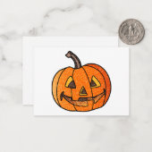 Glitter Jack O'Lantern Notitiekaartje (Voorkant / Achterkant in situ)