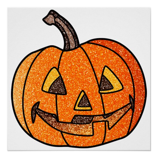 Glitter Jack O'Lantern Perfect Poster (Voorkant)