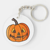 Glitter Jack O'Lantern Sleutelhanger (Achterkant)