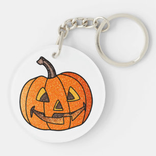Glitter Jack O'Lantern Sleutelhanger