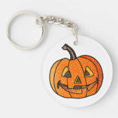 Glitter Jack O'Lantern Sleutelhanger (Voorkant)