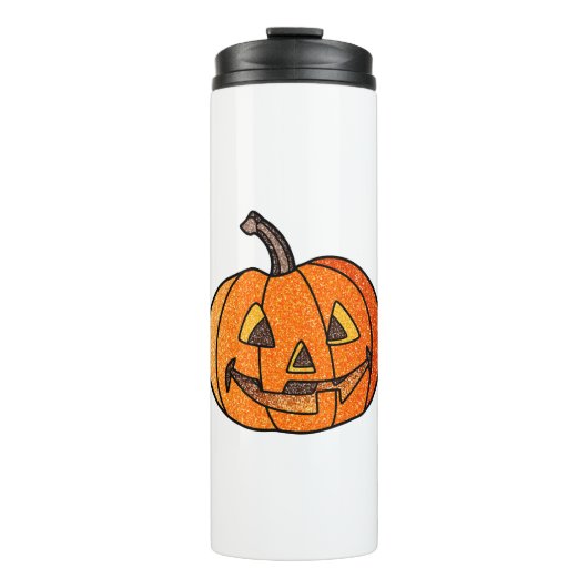 Glitter Jack O'Lantern Thermosbeker (Voorkant)