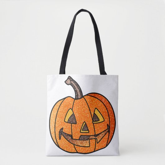 Glitter Jack O'Lantern Tote Bag (Voorkant)