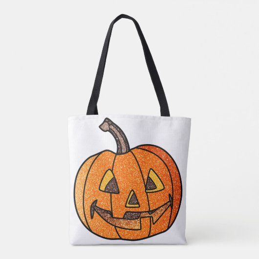 Glitter Jack O'Lantern Tote Bag (Achterkant)