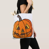 Glitter Jack O'Lantern Tote Bag (Dichtbij)