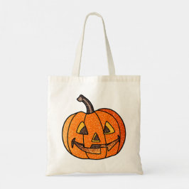 Glitter Jack O'Lantern Tote Bag