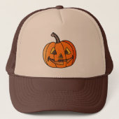Glitter Jack O'Lantern Trucker Pet (Voorkant)