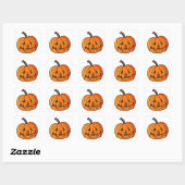 Glitter Jack O'Lantern Vierkante Sticker (Vel)