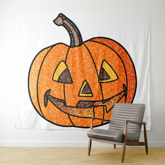 Glitter Jack O'Lantern Wandkleed (In Situ (horizontaal))