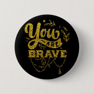 Glitter  Je bent vereerd Ronde Button 5,7 Cm