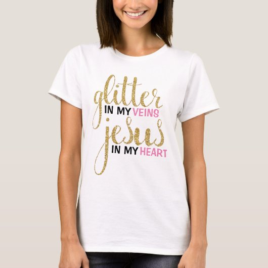 Glitter & Jesus Boyvriend T-shirt (Voorkant)