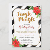 Glitter jingle en mingle feest uitnodiging (Voorkant)
