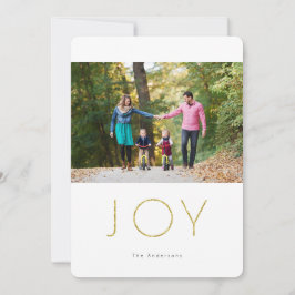 Glitter JOY Foto Vakantie Kaart