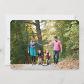 Glitter JOY Photo Holiday Card Feestdagenkaart (Achterkant)