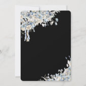 Glitter Jurk Blauw Boho Bloemen Kaart (Achterkant)