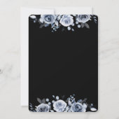 Glitter Jurk Blauwe Roze Rozen Kaart (Achterkant)