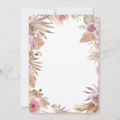 Glitter Jurk Boho Bloemen Quinceañera Kaart (Achterkant)