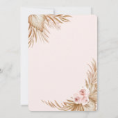  Glitter Jurk Boho Flowers Quinceañera Kaart (Achterkant)