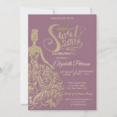 Glitter Jurk Meisje Tiara, Diamanten Zoet 16 Kaart (Voorkant)