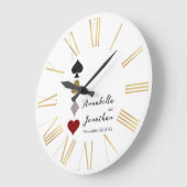 Glitter Kaart Spel Las Vegas Casino Bruiloft Grote Klok (Hoek)