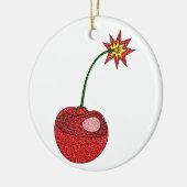 Glitter Kersenbom Keramisch Ornament (Links)
