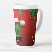 Glitter Kerst W Voor Winter Namen Latte Mok (Rechterhoek)