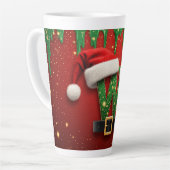 Glitter Kerst W Voor Winter Namen Latte Mok (Linkerhoek)