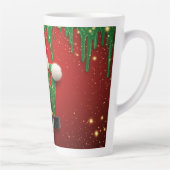 Glitter Kerst W Voor Winter Namen Latte Mok (Rechts)