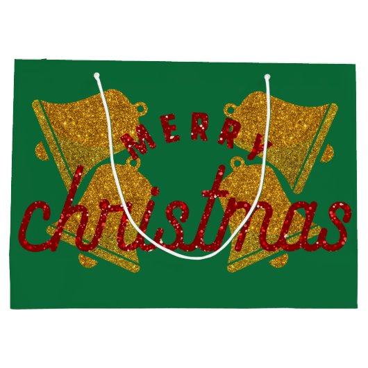 Glitter-kerstbellen Groot Cadeauzakje (Achterkant)