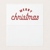 Glitter-kerstbellen Kaart (Binnenkant ongevouwen)