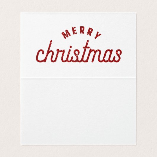 Glitter-kerstbellen Kaart (Binnenkant ongevouwen)