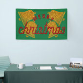 Glitter-kerstbellen Spandoek (Beurs)