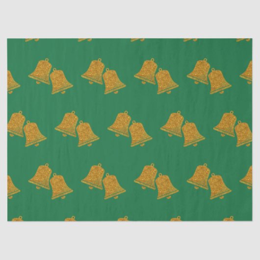 Glitter-kerstbellen Tissuepapier (Voorkant)