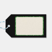 Glitter kerstboom cadeaulabel (Achterkant Horizontaal)